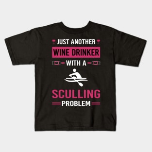 Wine Drinker Sculling Kids T-Shirt